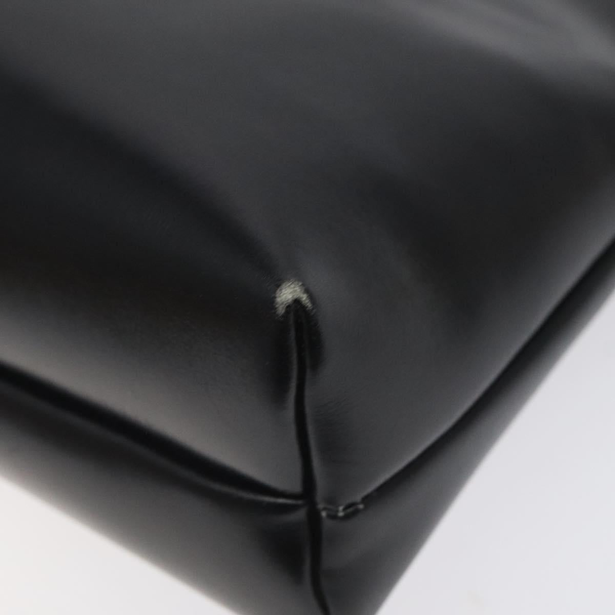 Salvatore Ferragamo Vala Shoulder Bag Leather Black Gold Auth 122037