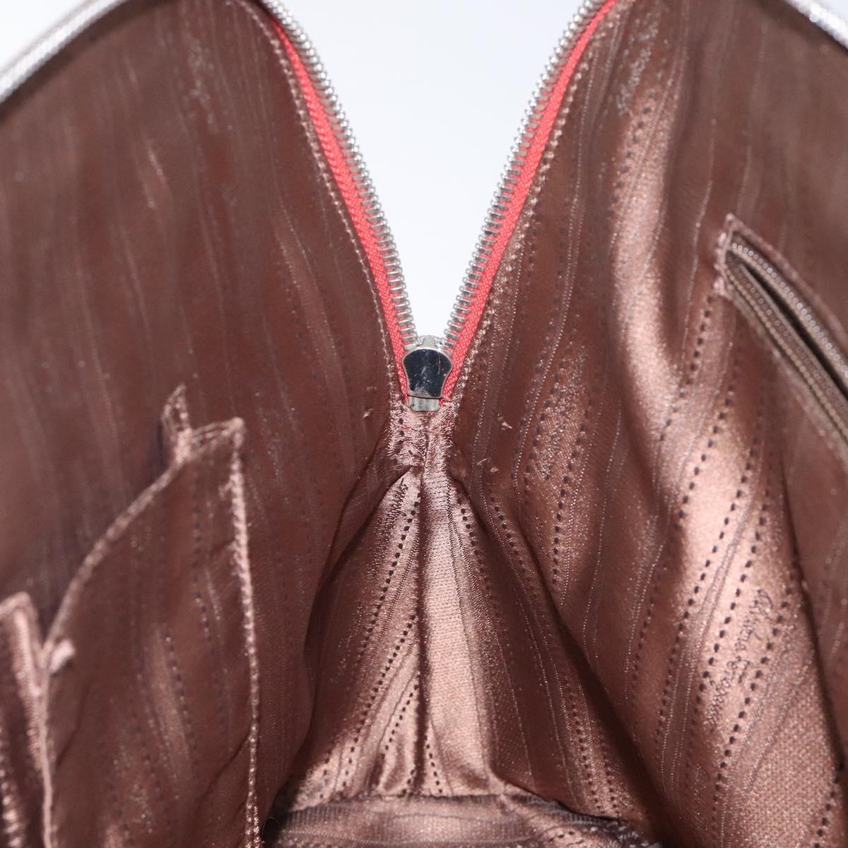 Salvatore Ferragamo Hand Bag Leather Pink Silver Auth 122097