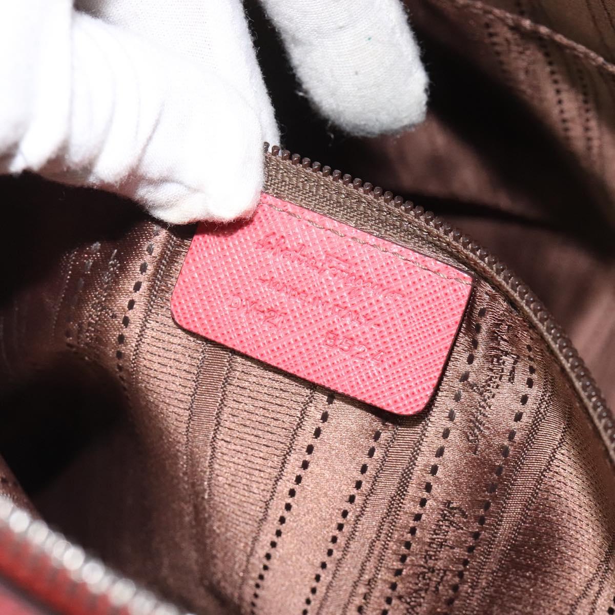 Salvatore Ferragamo Hand Bag Leather Pink Silver Auth 122097