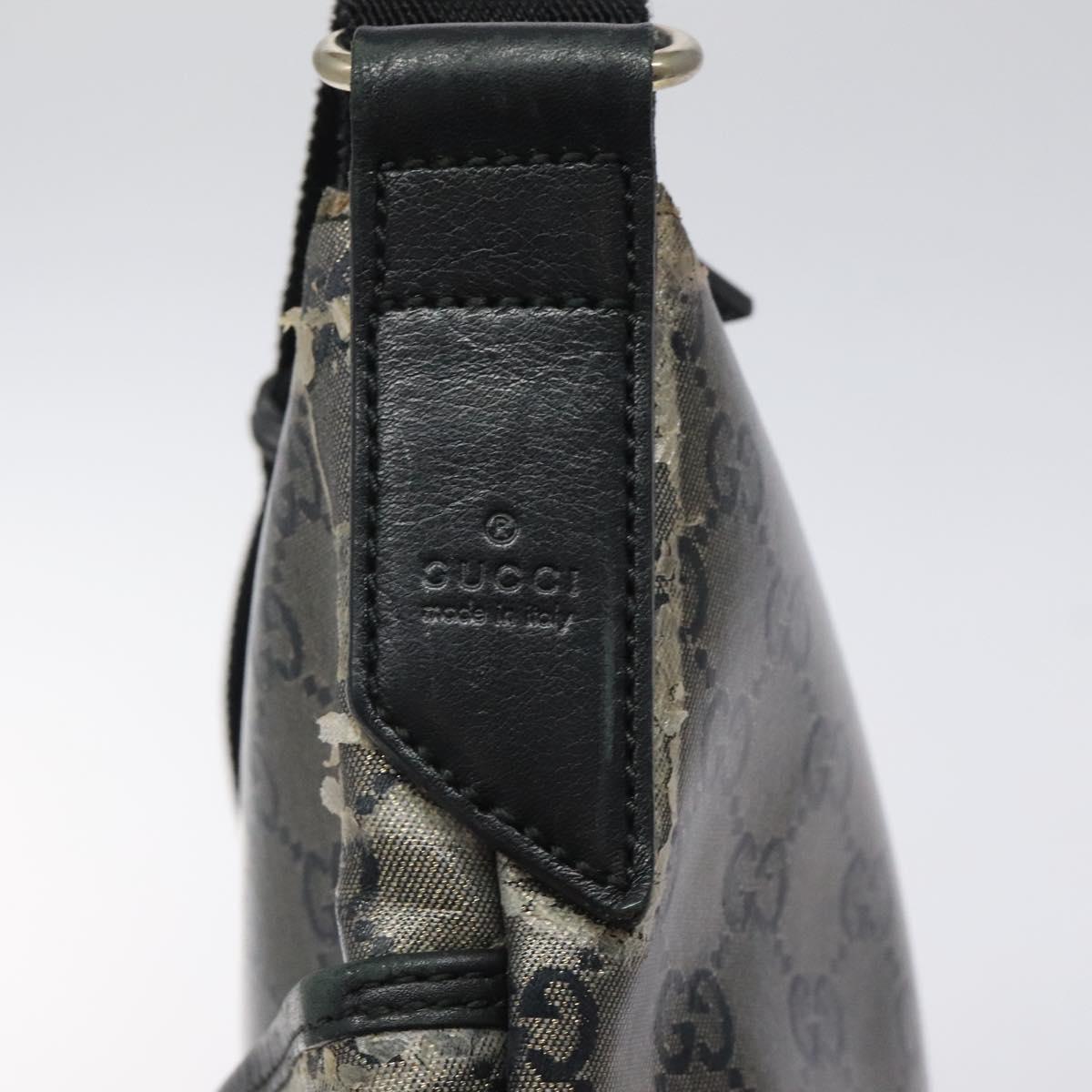 GUCCI GG Crystal Shoulder Bag Gold 145857 Auth 122103