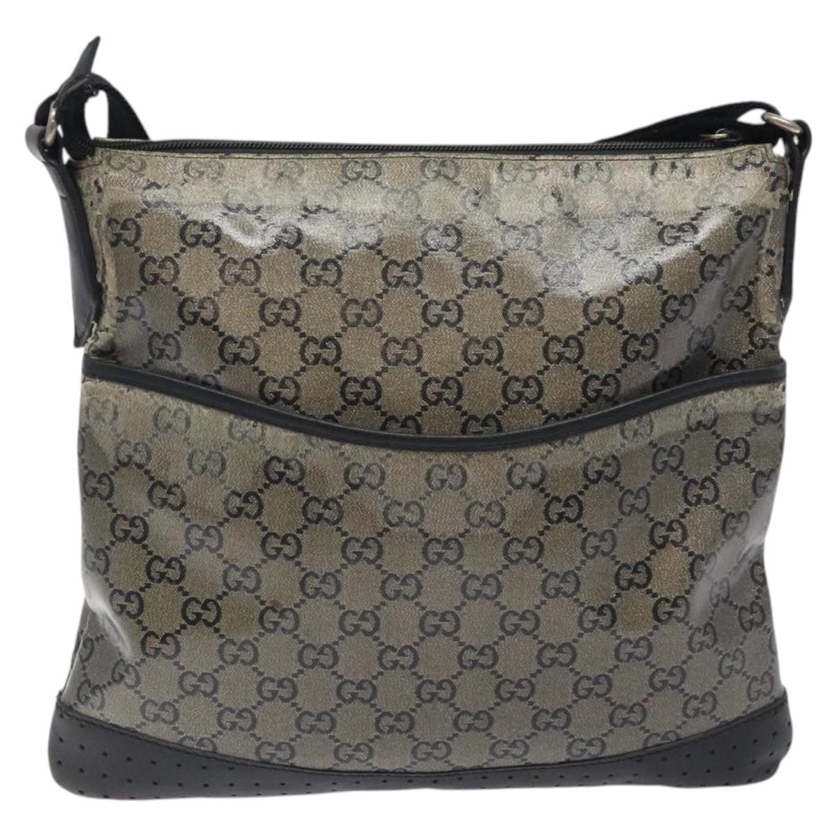 GUCCI GG Crystal Shoulder Bag Gold 145857 Auth 122103
