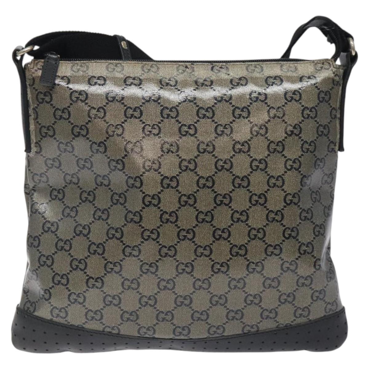 GUCCI GG Crystal Shoulder Bag Gold 145857 Auth 122103