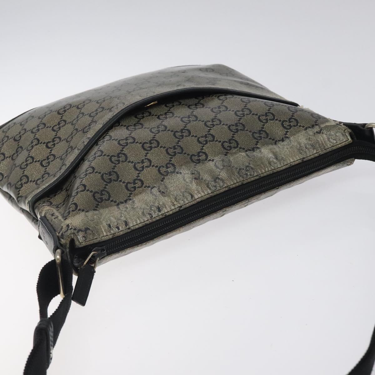 GUCCI GG Crystal Shoulder Bag Gold 145857 Auth 122103