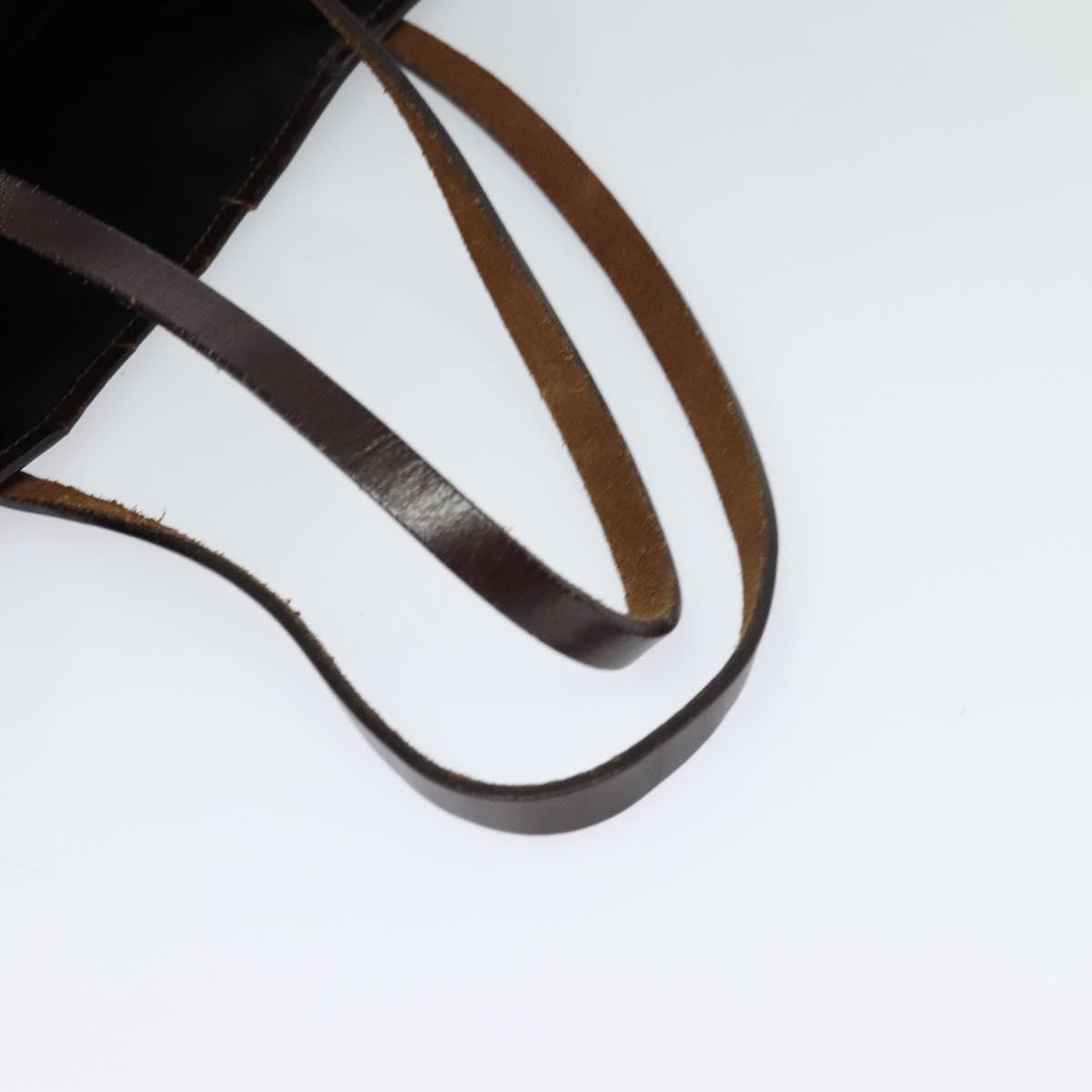 FENDI Zucca Canvas Tote Bag Black Brown Auth 122111