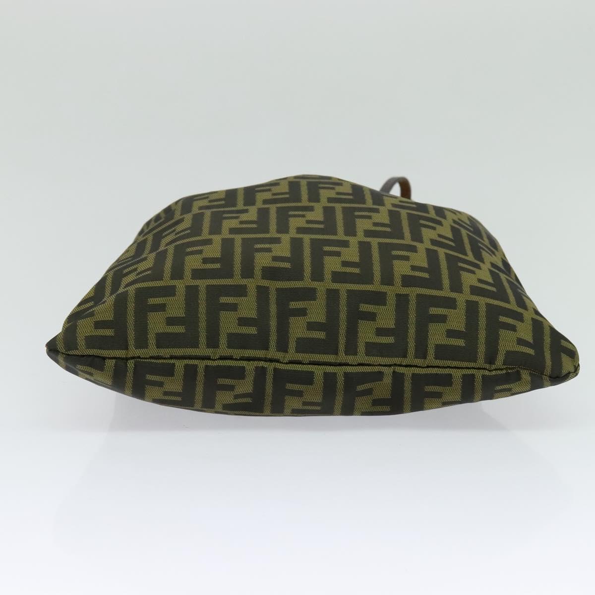 FENDI Zucca Canvas Tote Bag Black Brown Auth 122111