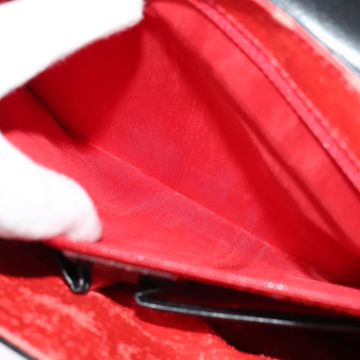 CELINE Shoulder Bag Leather Black Gold Auth 122122