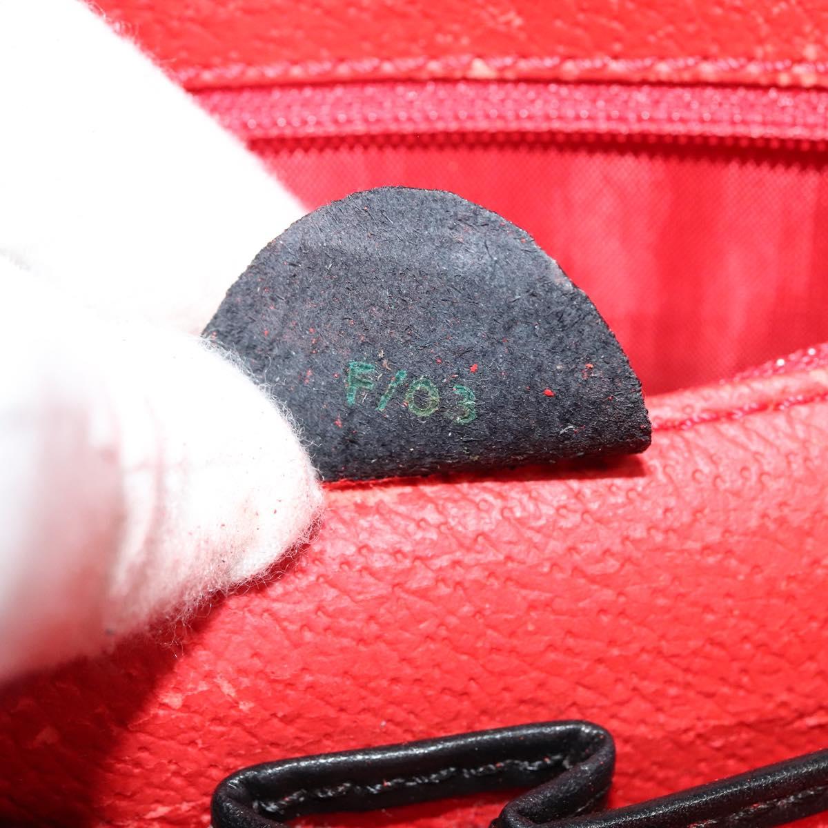 CELINE Shoulder Bag Leather Black Gold Auth 122122