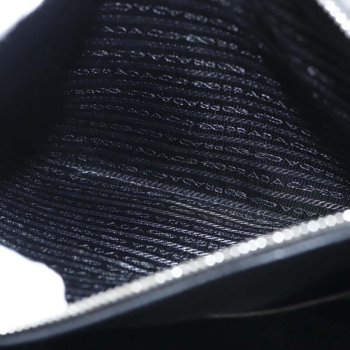 PRADA Hand Bag Leather Black White Auth 122125