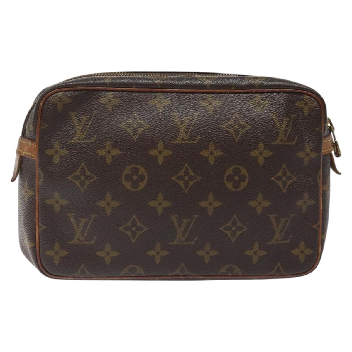 LOUIS VUITTON Monogram Compiegne 23 Clutch Bag M51847 LV Auth 122129