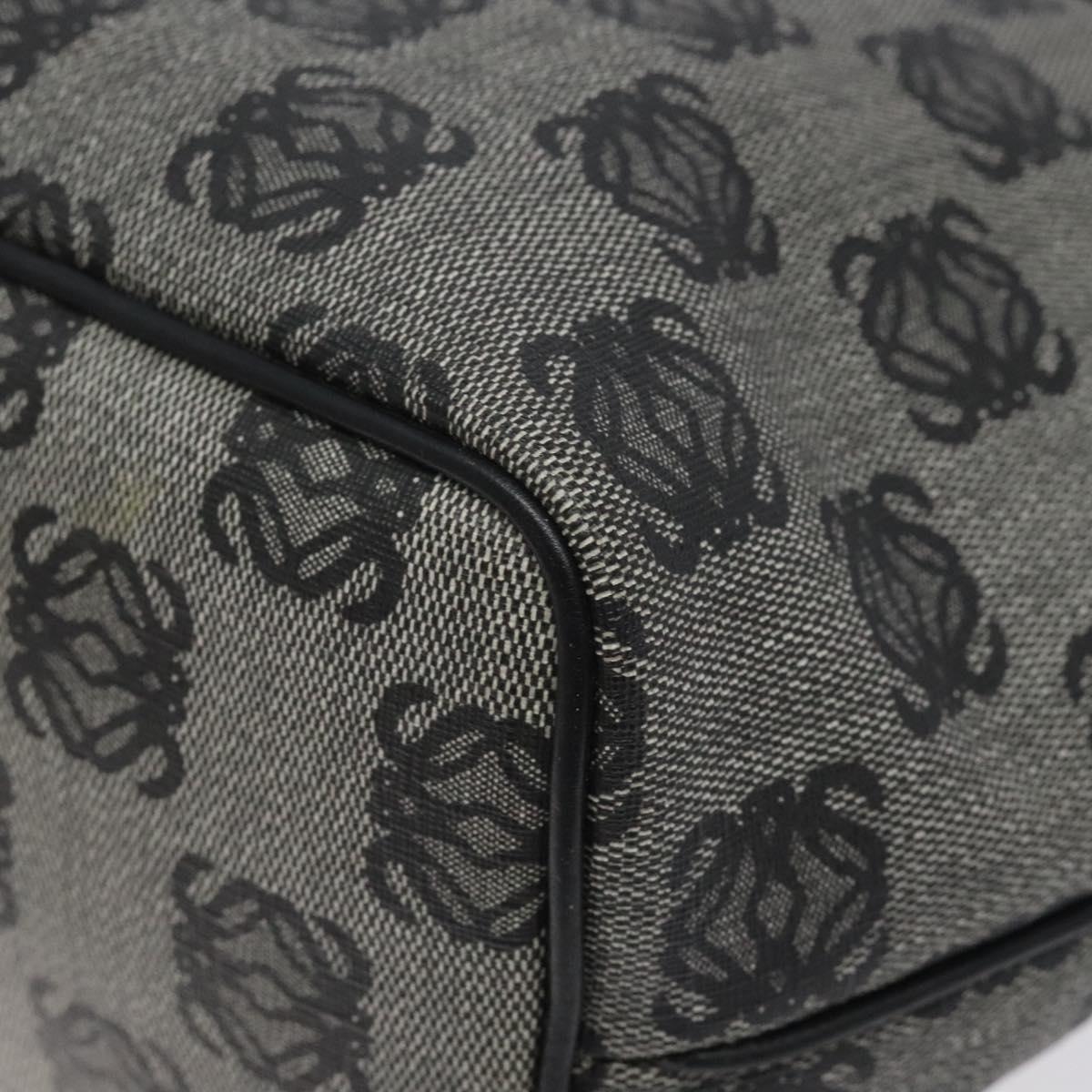 LOEWE Anagram Tote Bag PVC Black Gold Auth 122138