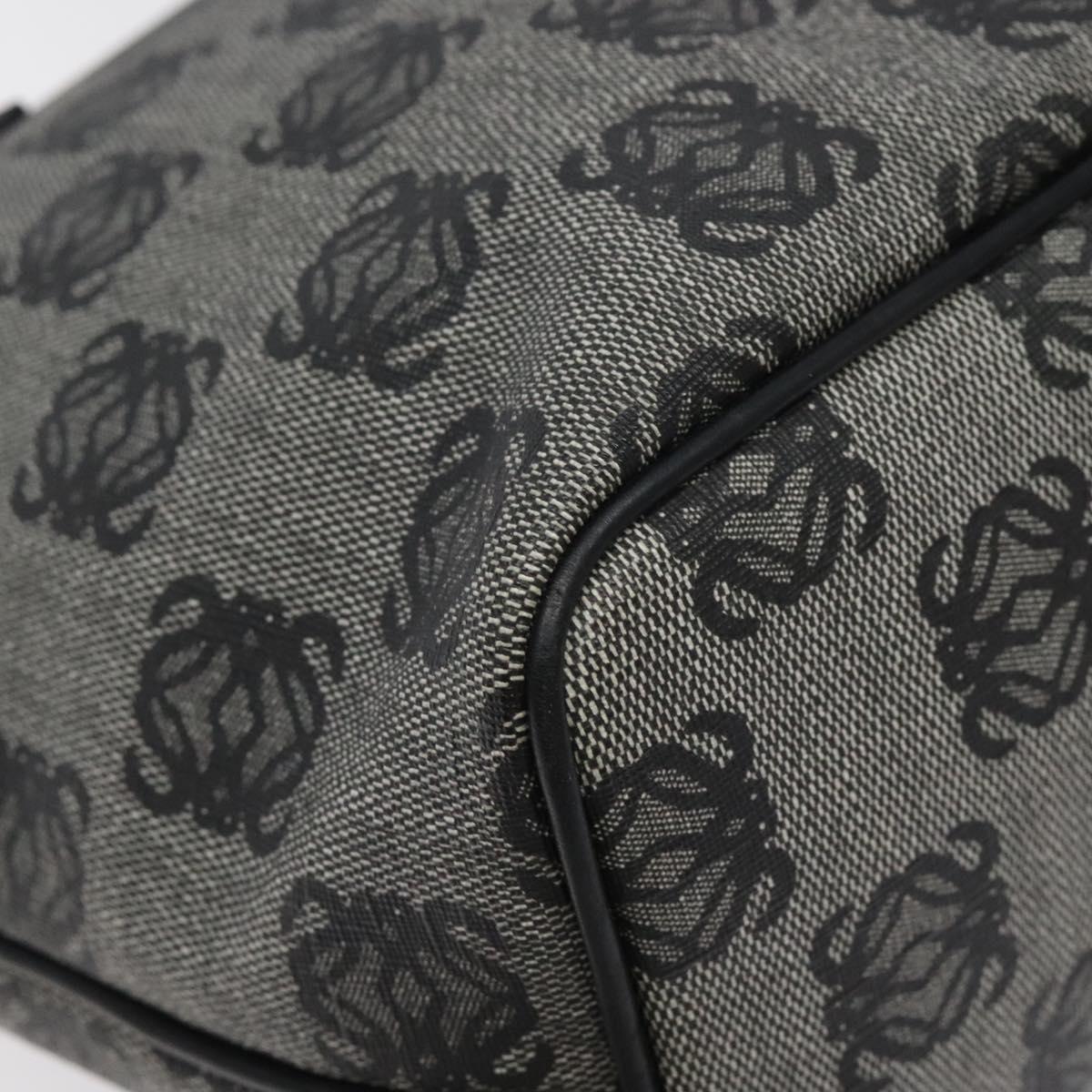 LOEWE Anagram Tote Bag PVC Black Gold Auth 122138