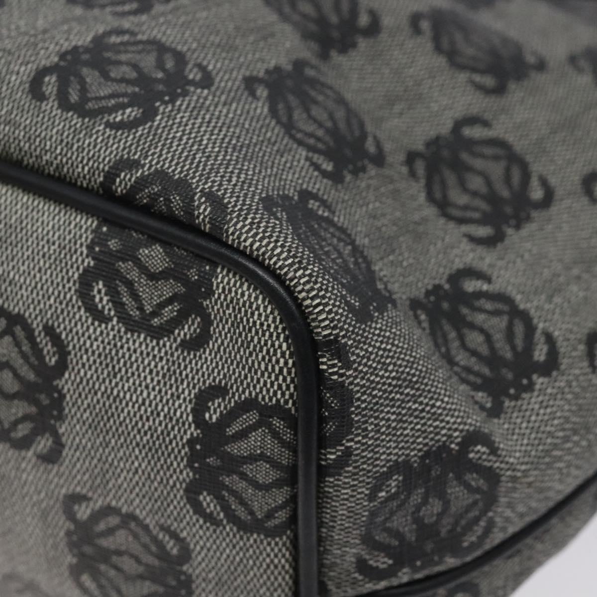 LOEWE Anagram Tote Bag PVC Black Gold Auth 122138