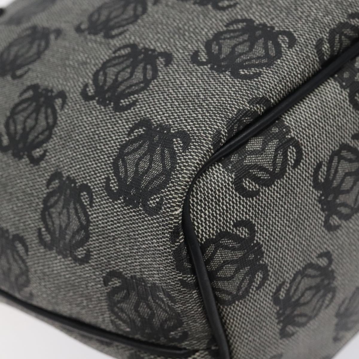 LOEWE Anagram Tote Bag PVC Black Gold Auth 122138