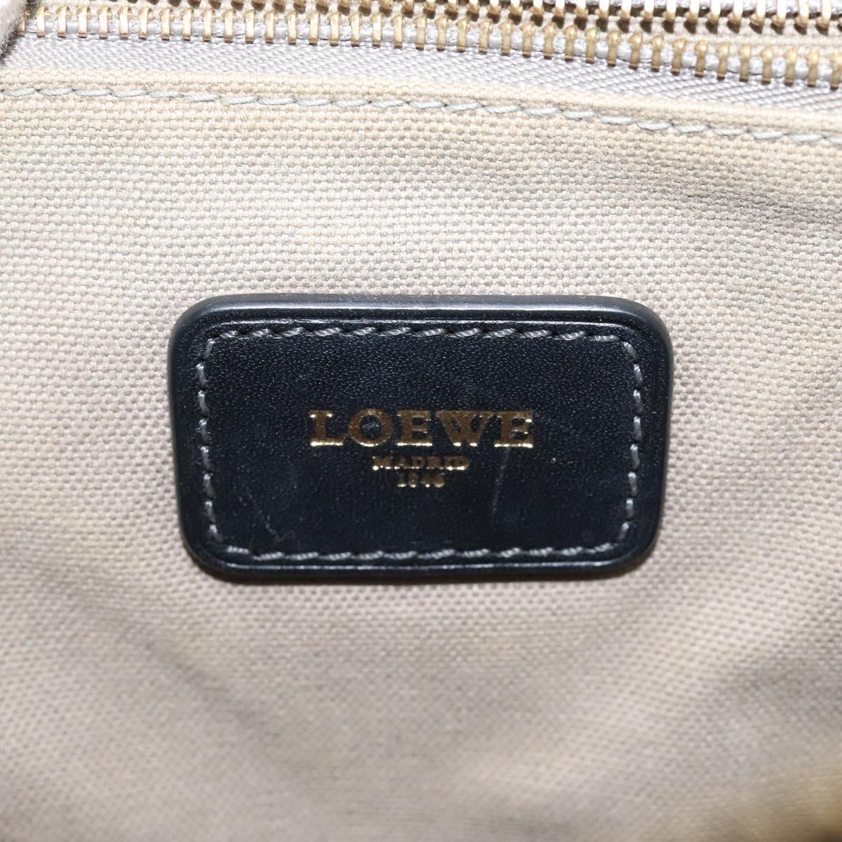 LOEWE Anagram Tote Bag PVC Black Gold Auth 122138