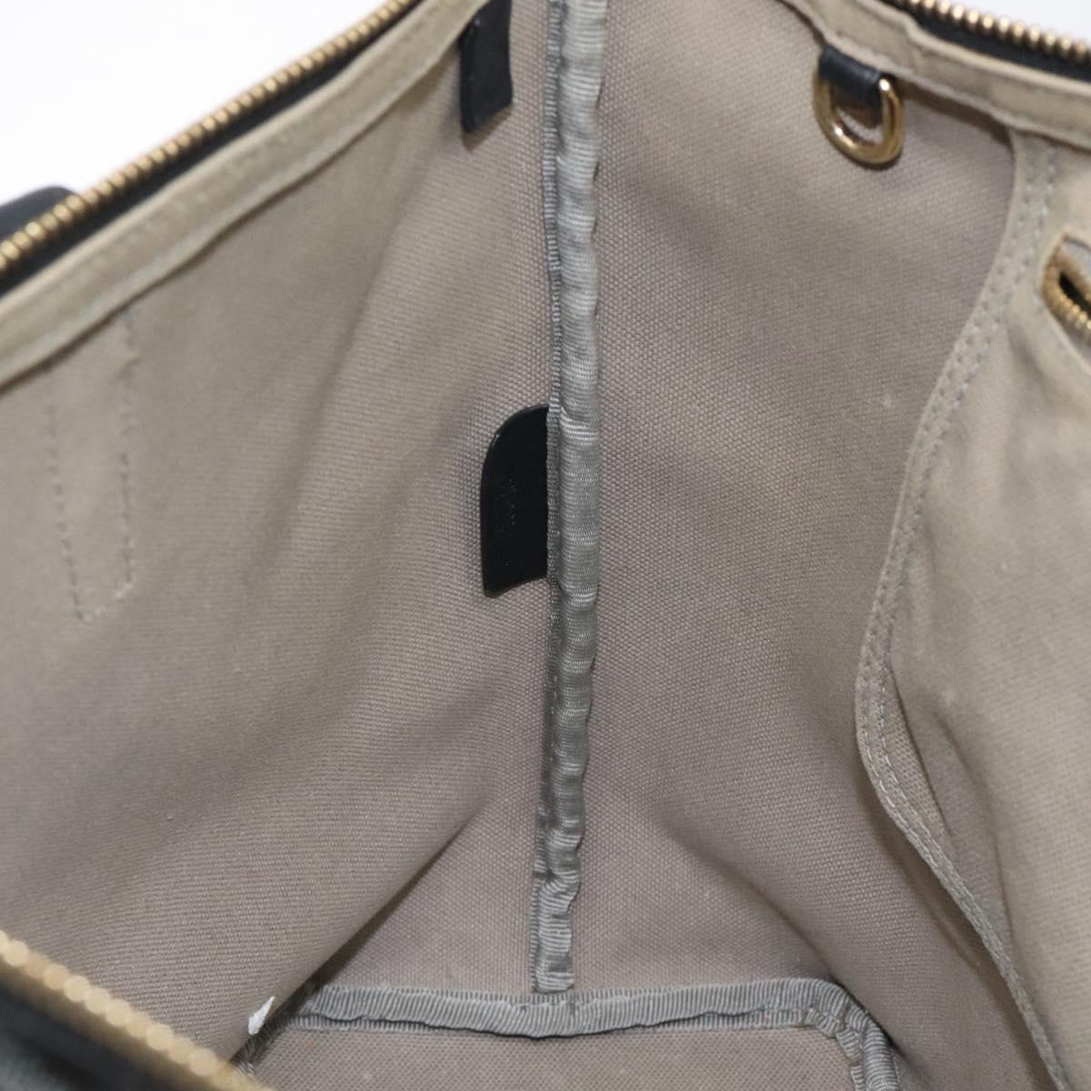 LOEWE Anagram Tote Bag PVC Black Gold Auth 122138