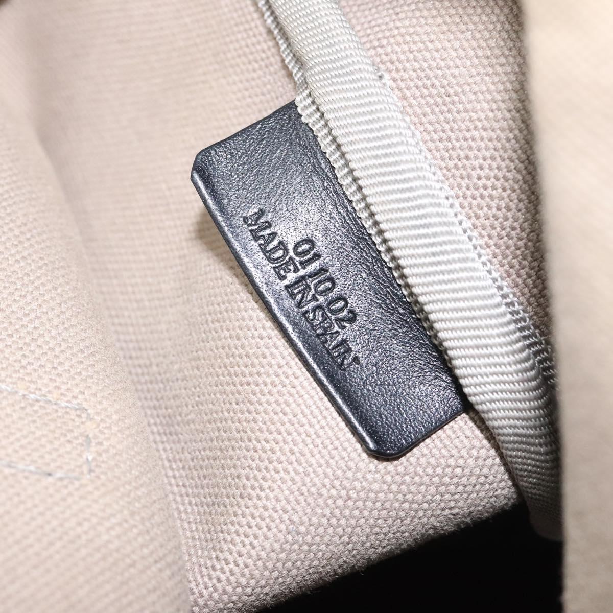 LOEWE Anagram Tote Bag PVC Black Gold Auth 122138