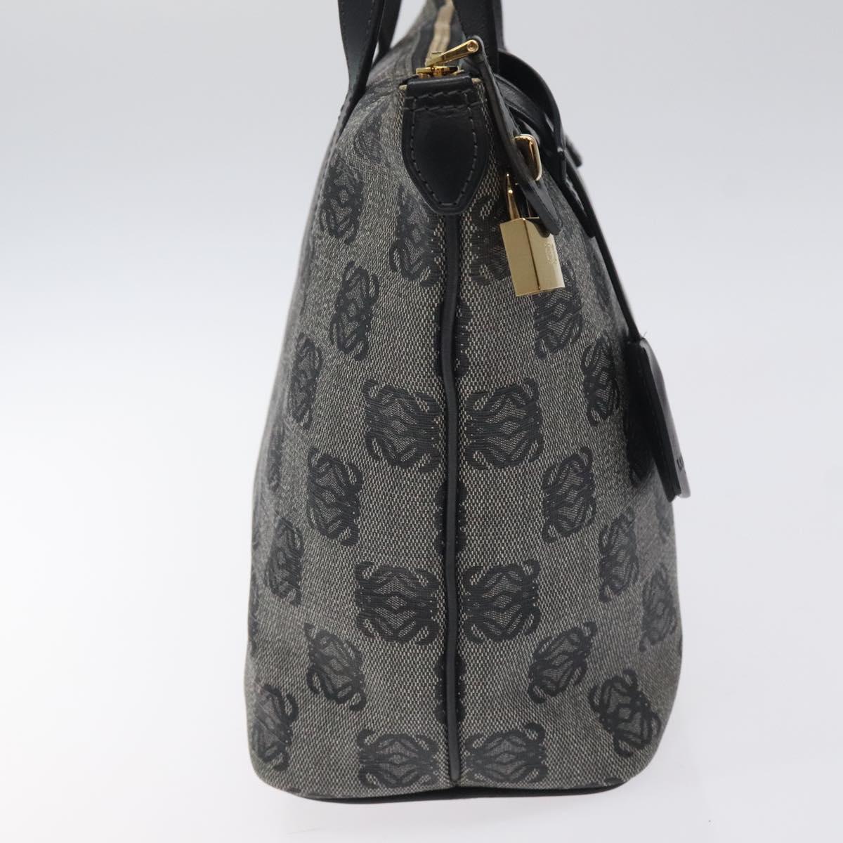 LOEWE Anagram Tote Bag PVC Black Gold Auth 122138