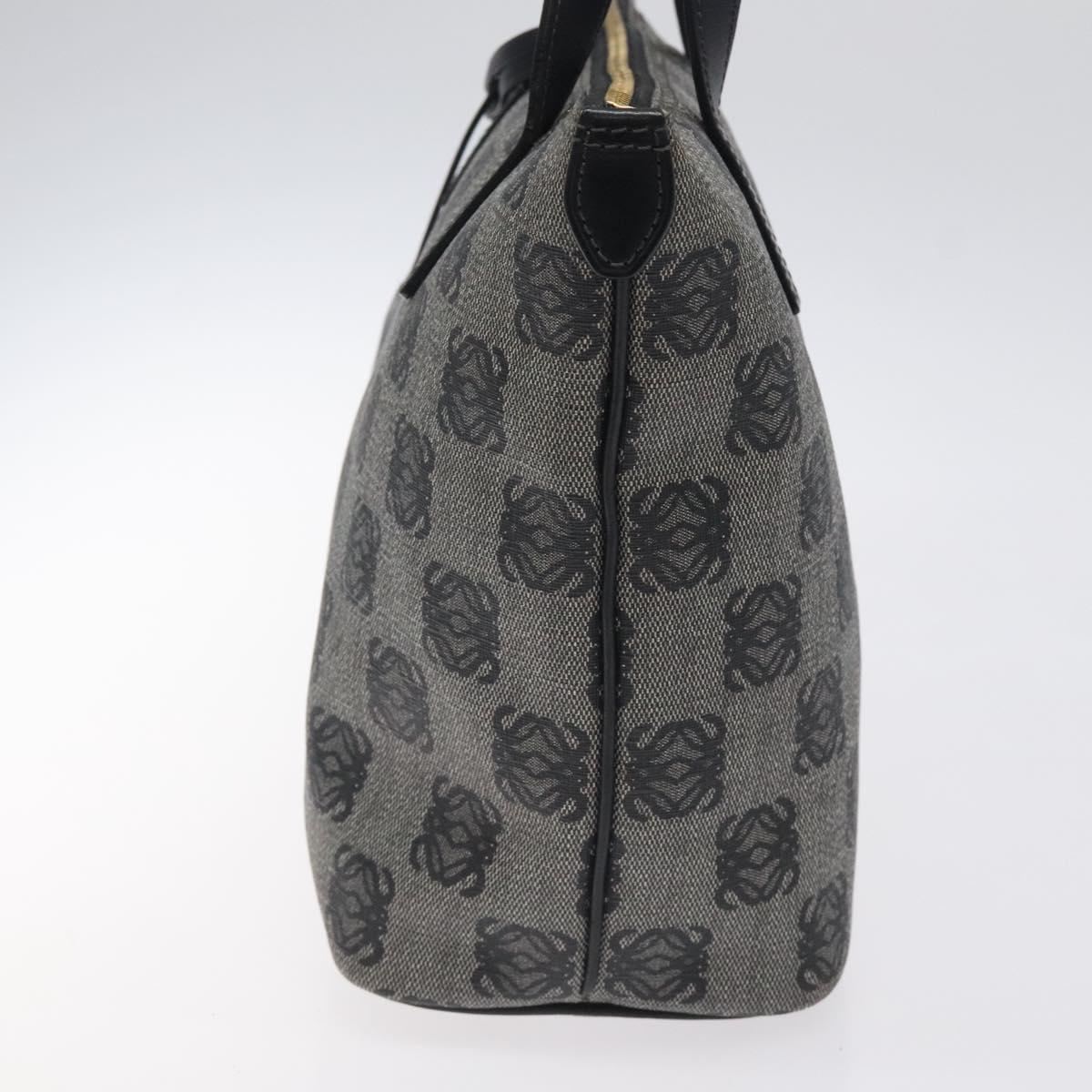 LOEWE Anagram Tote Bag PVC Black Gold Auth 122138