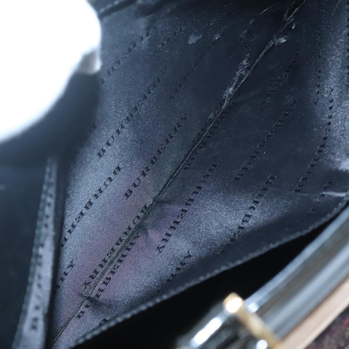 BURBERRY Nova Check Tote Bag Wool Beige Gold Auth 122167