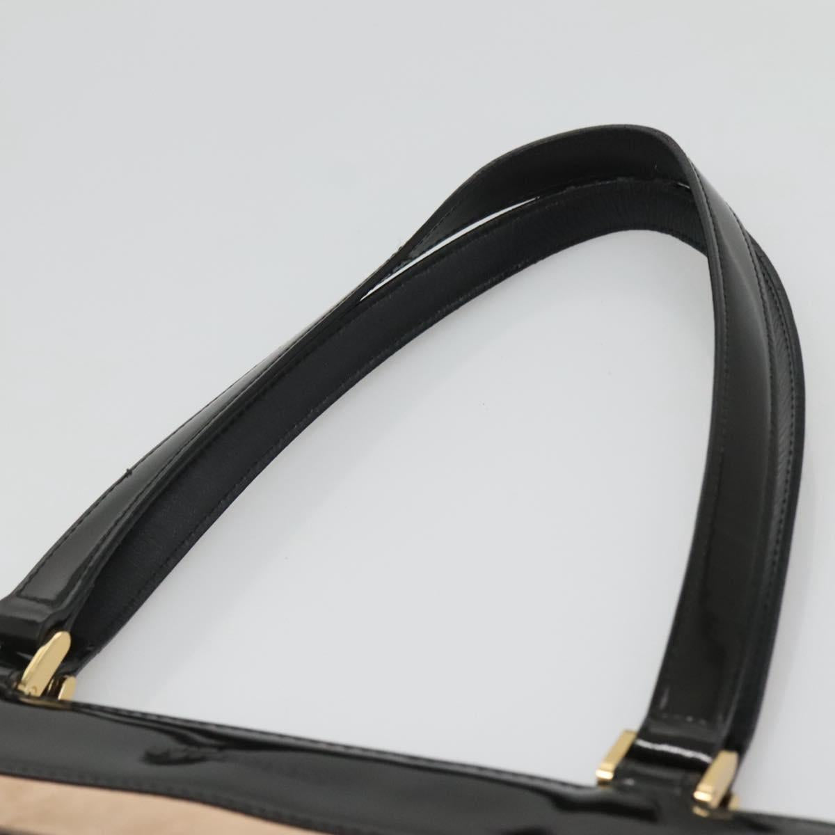 BURBERRY Nova Check Tote Bag Wool Beige Gold Auth 122167