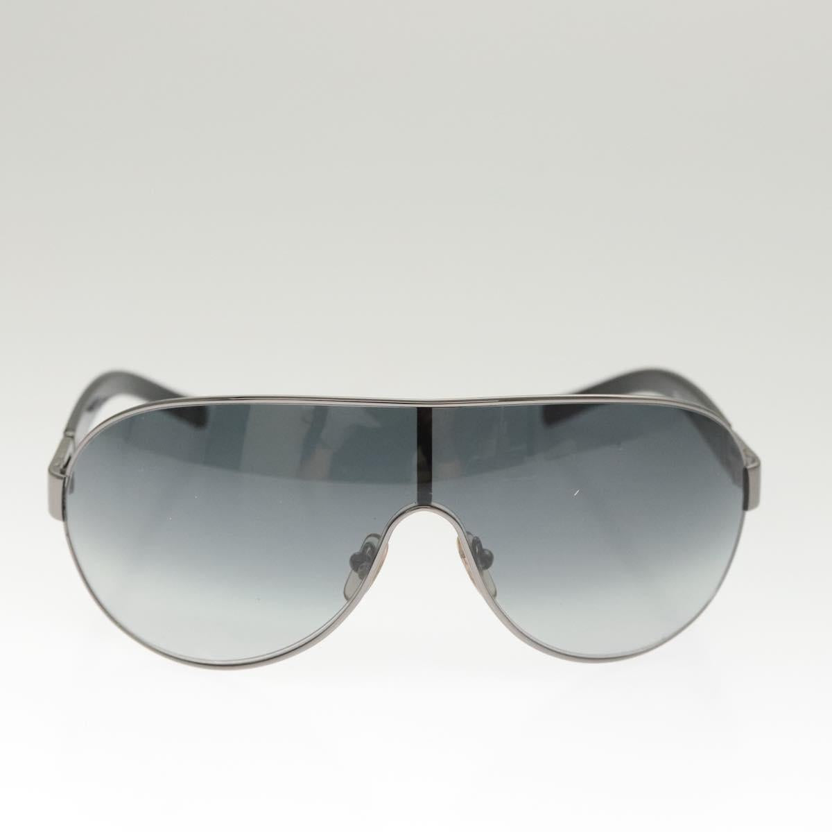 VERSACE Sunglasses metal Black Auth 122190