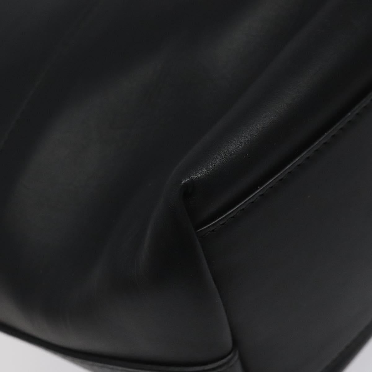 BOTTEGA VENETA Shoulder Bag Leather Black Auth 122220