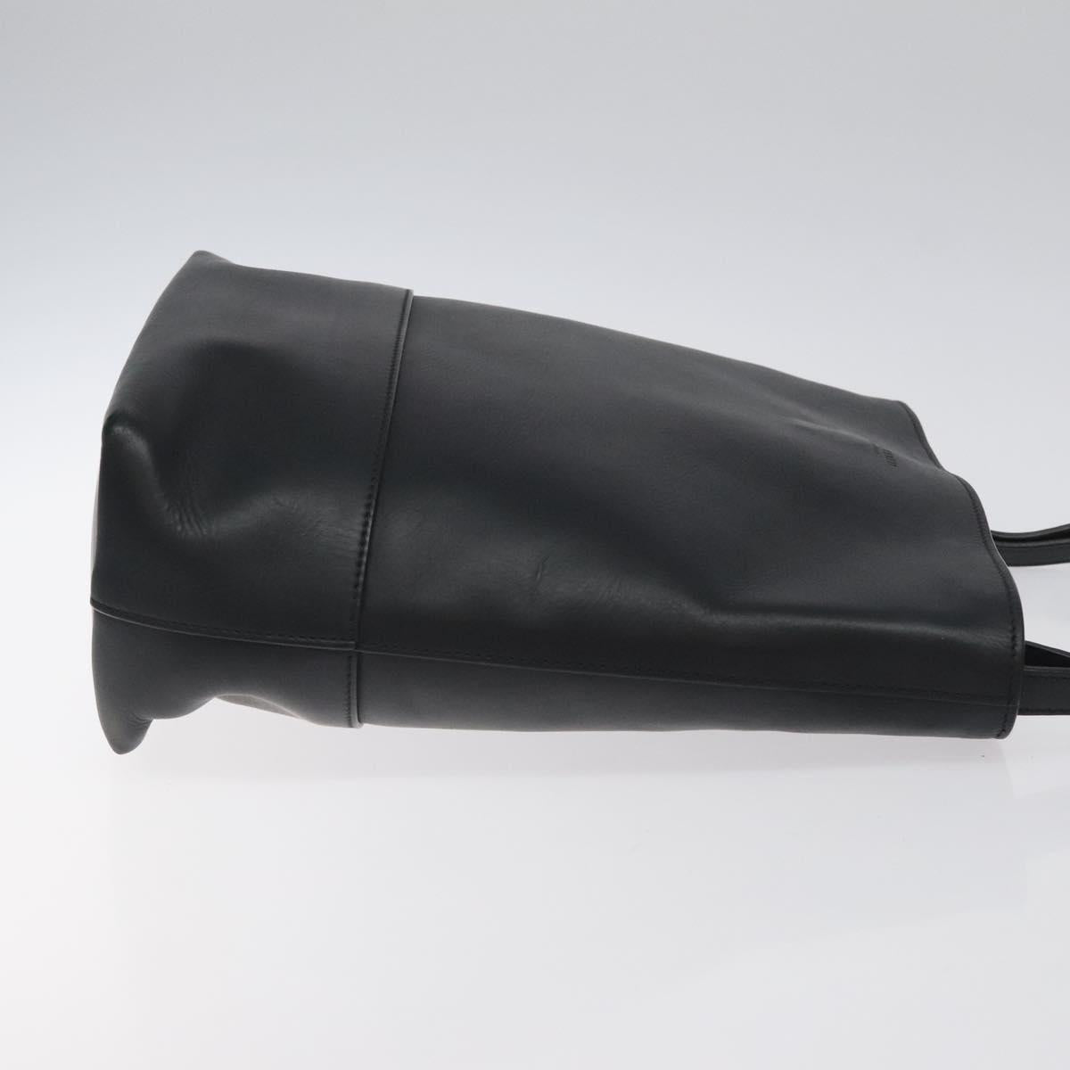 BOTTEGA VENETA Shoulder Bag Leather Black Auth 122220