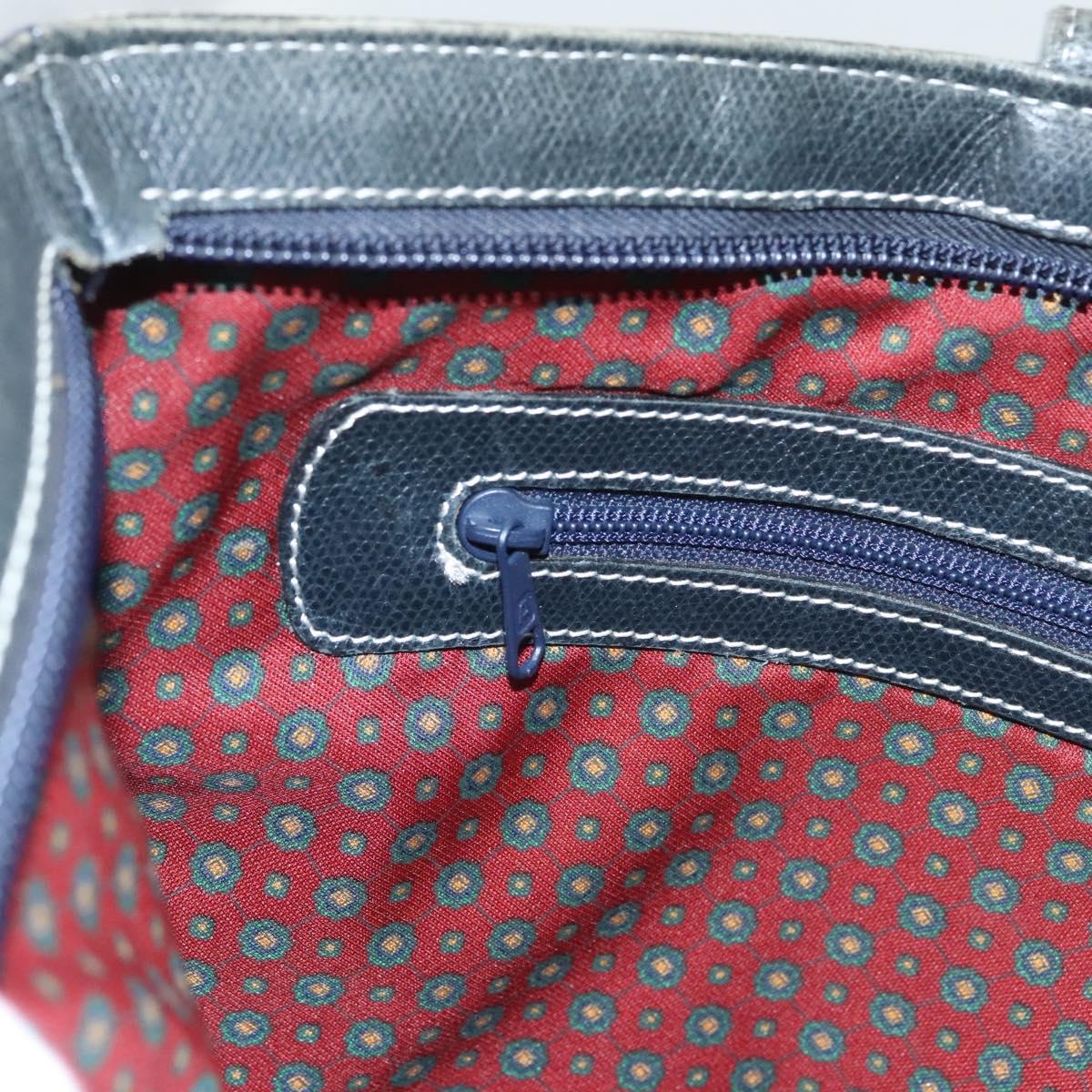 LOEWE Anagram Tote Bag Leather Khaki Gold Auth 122221