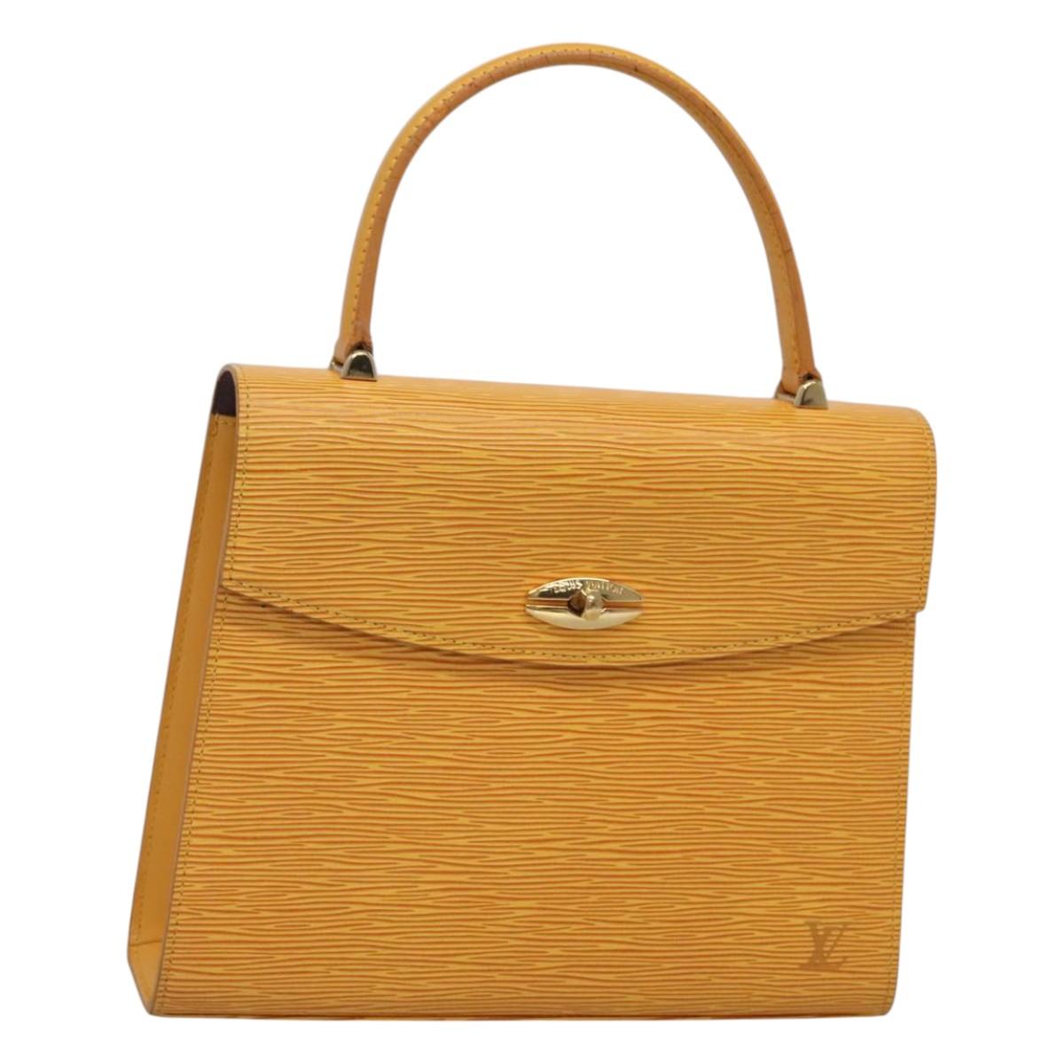 LOUIS VUITTON Epi Malesherbes Hand Bag Tassili Yellow Jonne M52379 Auth 122240