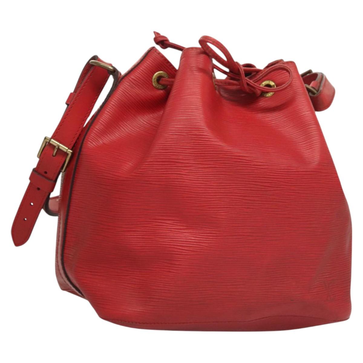 LOUIS VUITTON Epi Petit Noe Shoulder Bag Red M44107 LV Auth 122280