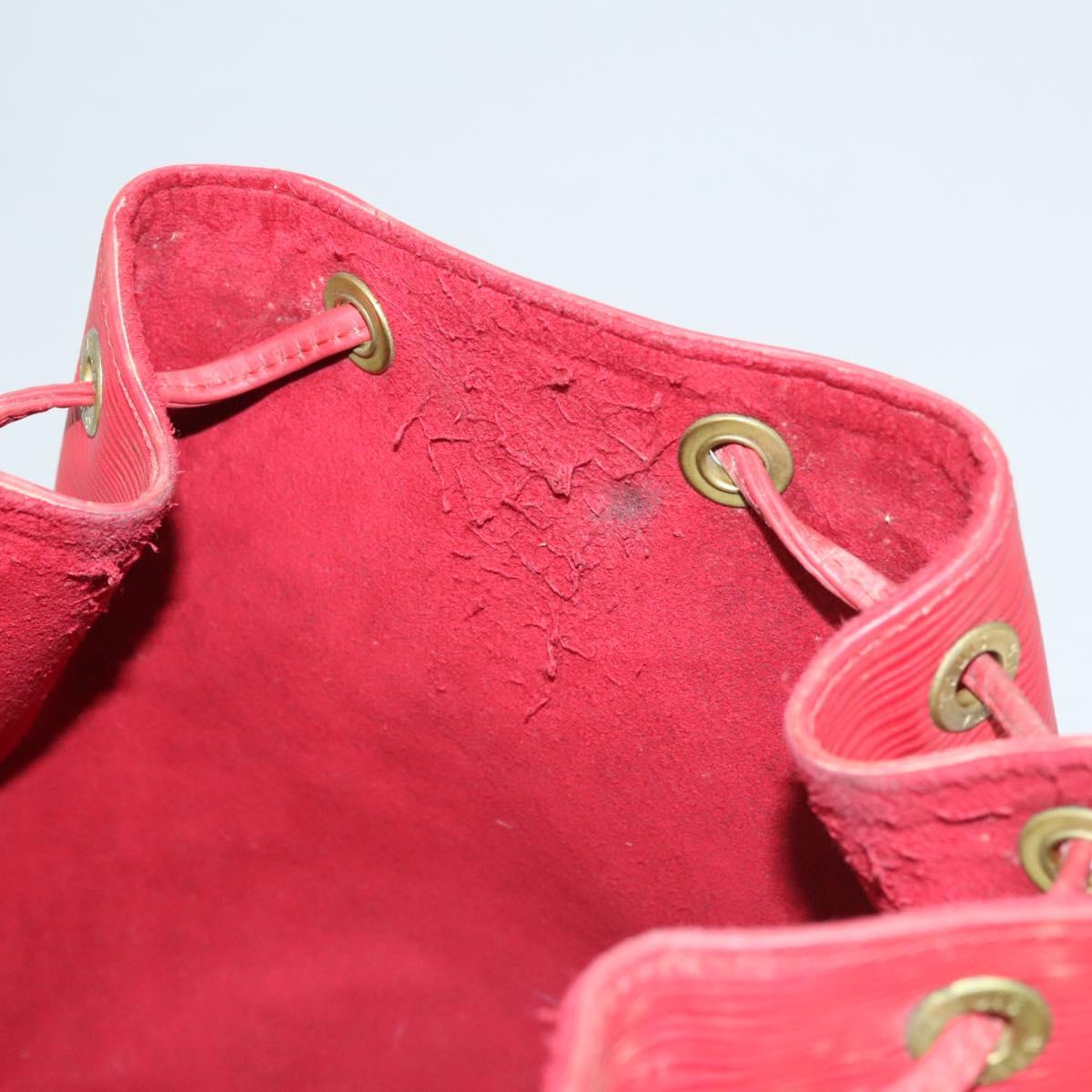 LOUIS VUITTON Epi Petit Noe Shoulder Bag Red M44107 LV Auth 122280