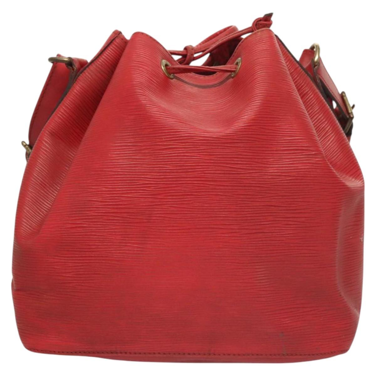LOUIS VUITTON Epi Petit Noe Shoulder Bag Red M44107 LV Auth 122280