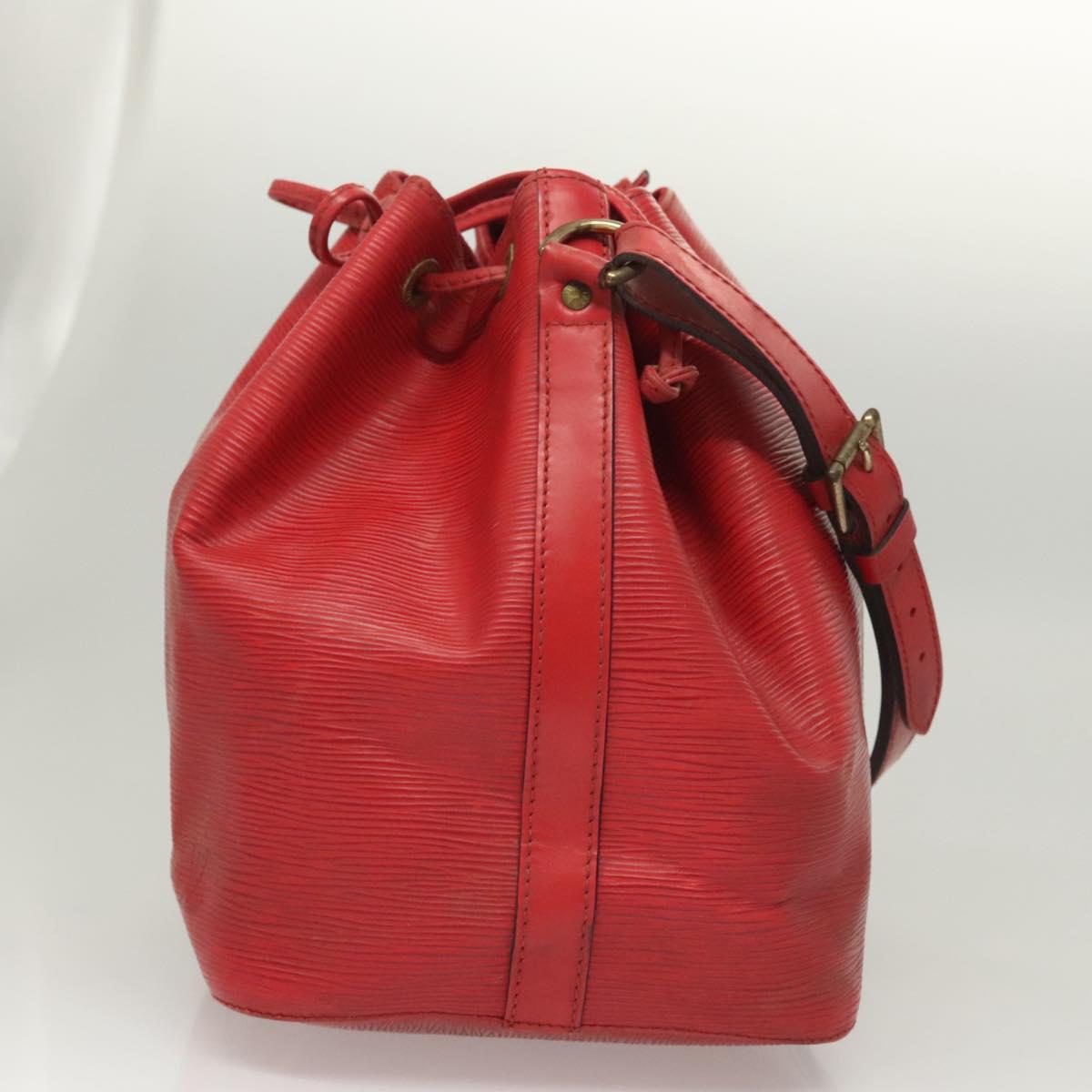 LOUIS VUITTON Epi Petit Noe Shoulder Bag Red M44107 LV Auth 122280