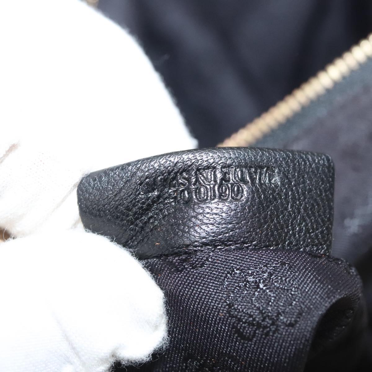 LOEWE Anagram Hand Bag Leather Gold Auth 122309