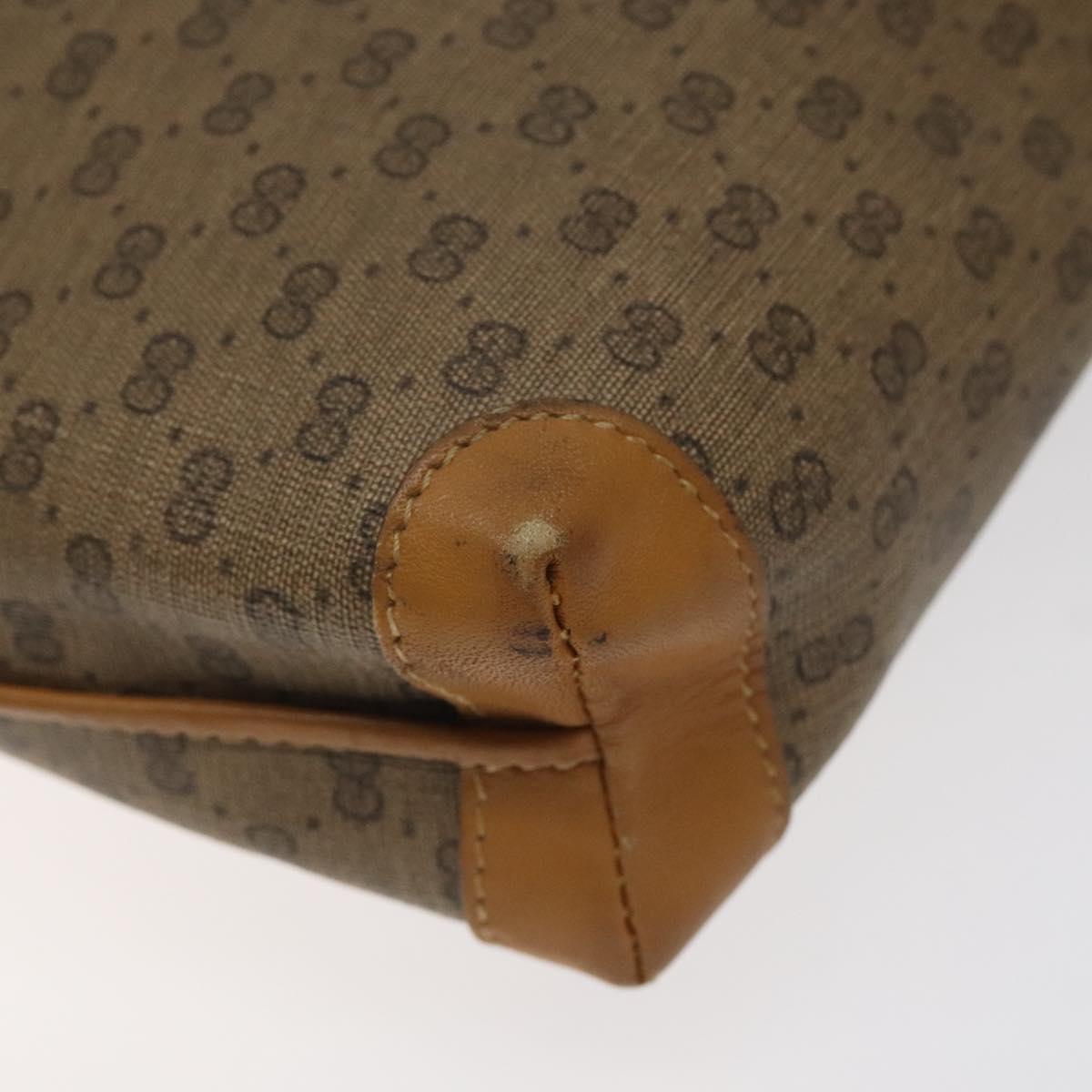 GUCCI Micro GG Supreme Shoulder Bag PVC Brown Gold 007 115 0093 Auth 122311