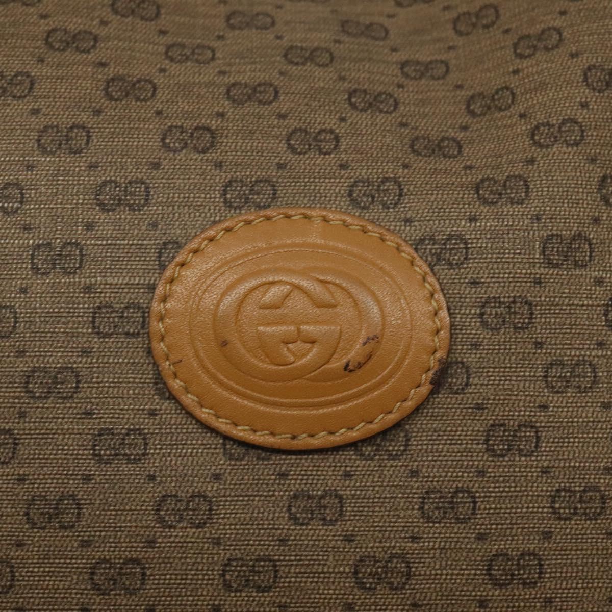 GUCCI Micro GG Supreme Shoulder Bag PVC Brown Gold 007 115 0093 Auth 122311