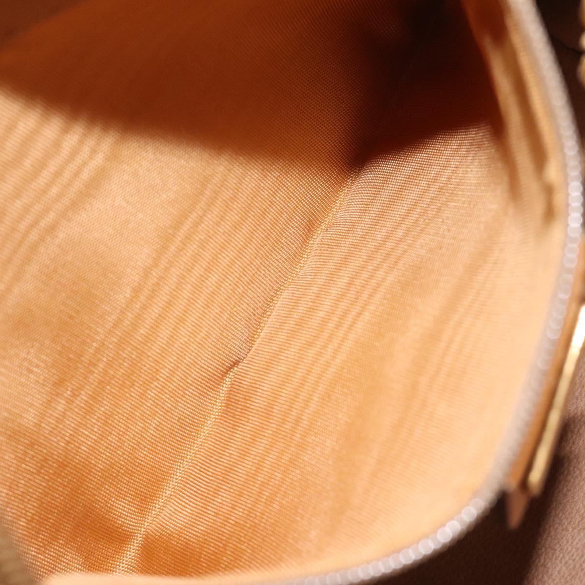 GUCCI Micro GG Supreme Shoulder Bag PVC Brown Gold 007 115 0093 Auth 122311