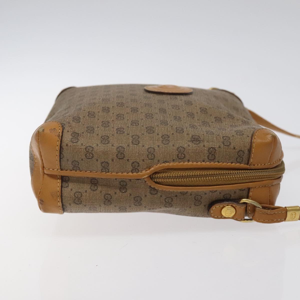 GUCCI Micro GG Supreme Shoulder Bag PVC Brown Gold 007 115 0093 Auth 122311