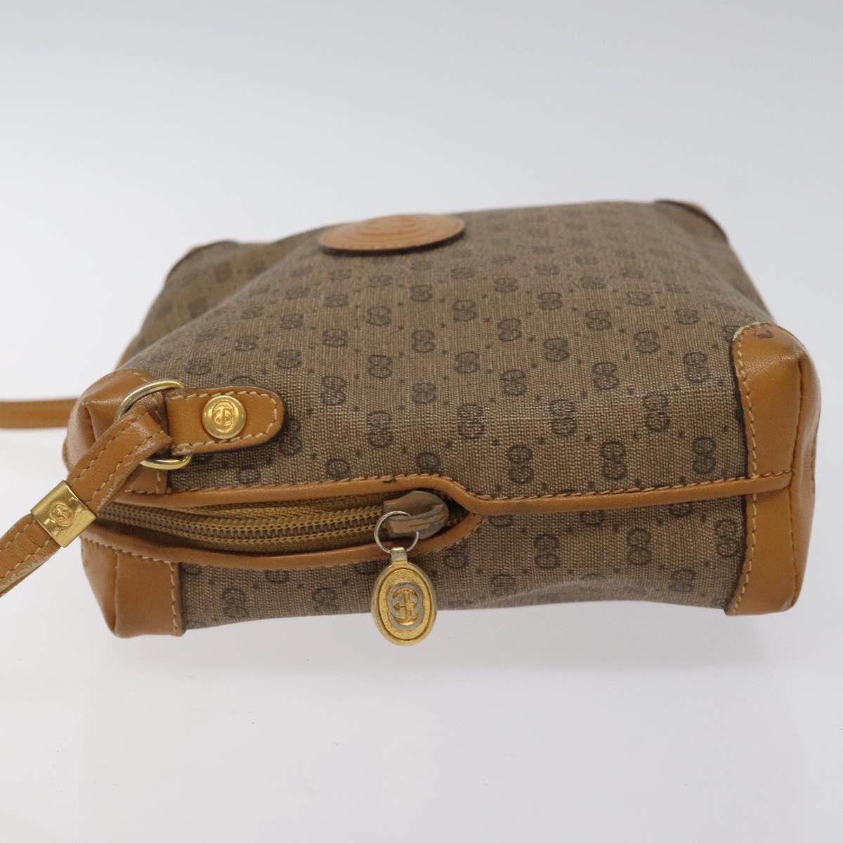 GUCCI Micro GG Supreme Shoulder Bag PVC Brown Gold 007 115 0093 Auth 122311