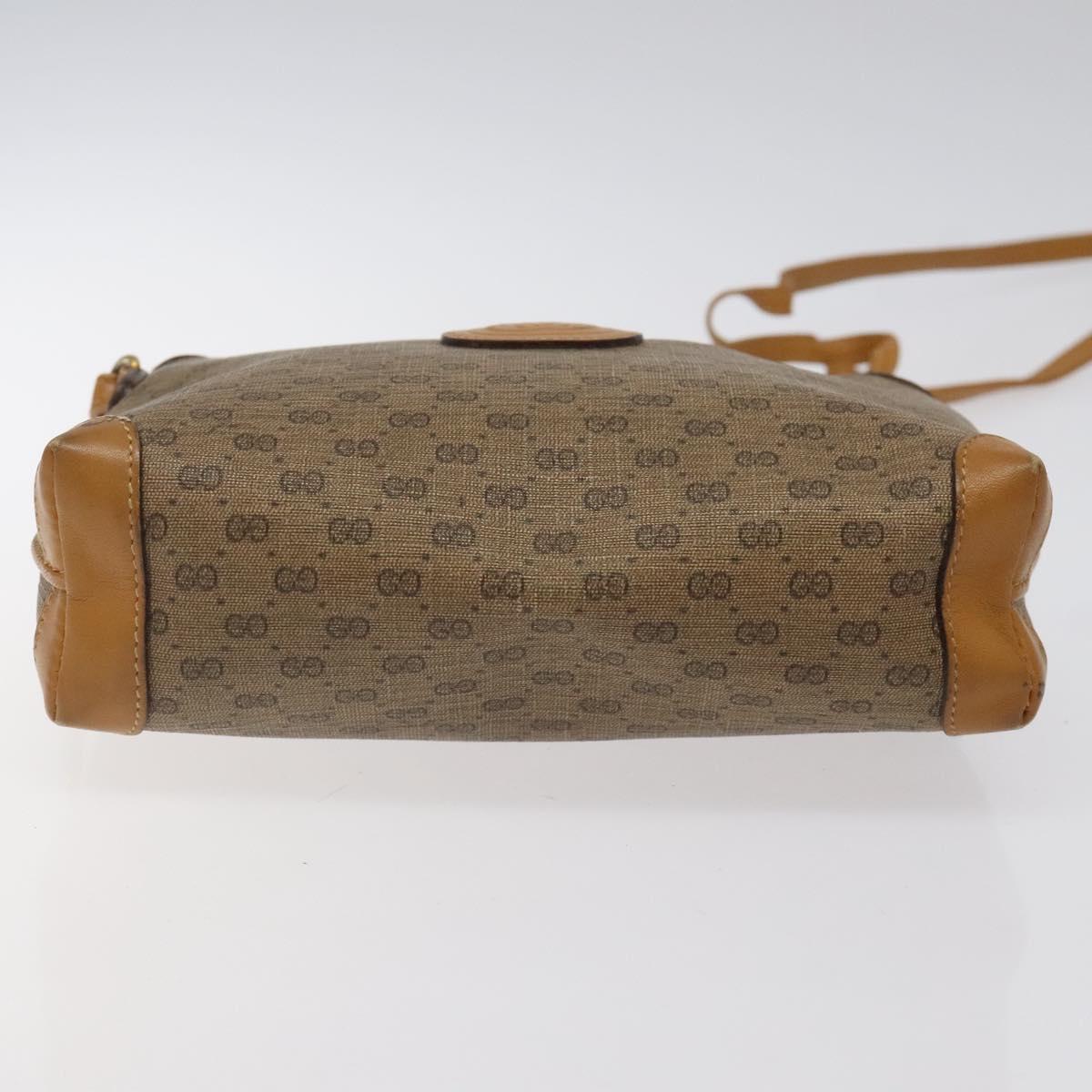 GUCCI Micro GG Supreme Shoulder Bag PVC Brown Gold 007 115 0093 Auth 122311