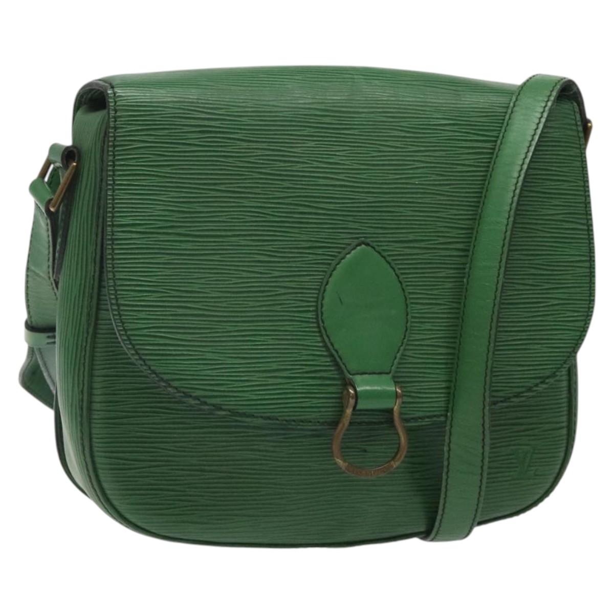 LOUIS VUITTON Epi Saint Cloud GM Shoulder Bag Green M52194 LV Auth 122324
