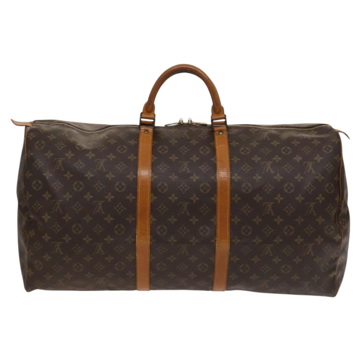 LOUIS VUITTON Monogram Keepall 60 Boston Bag M41422 LV Auth 122336