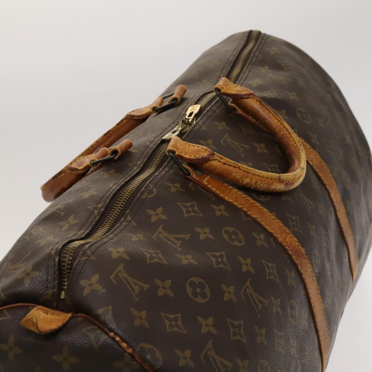 LOUIS VUITTON Monogram Keepall 55 Boston Bag M41424 LV Auth 122337