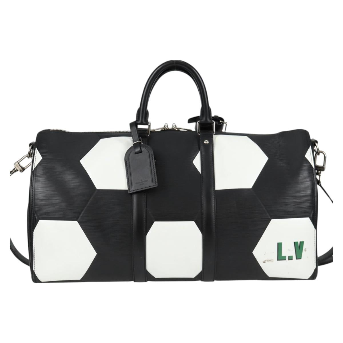 LOUIS VUITTON Epi Keepall Bandouliere 50 Bag World Cup Only M52187 Auth 122421A