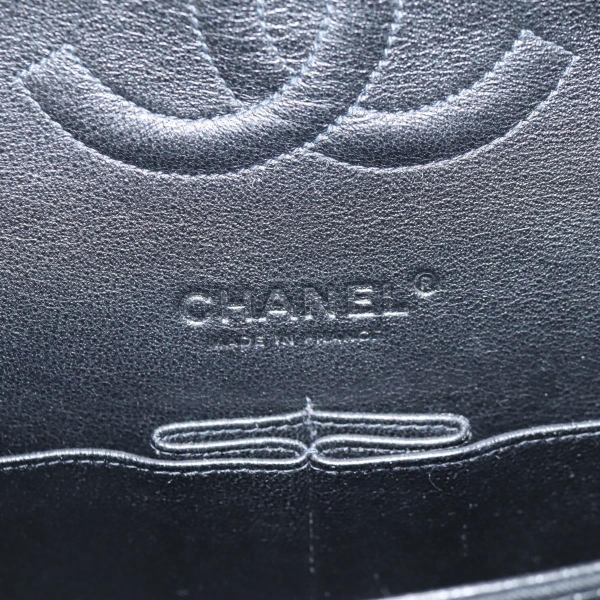 CHANEL Chain Shoulder Bag Canvas White Silver CC Auth 122423SM