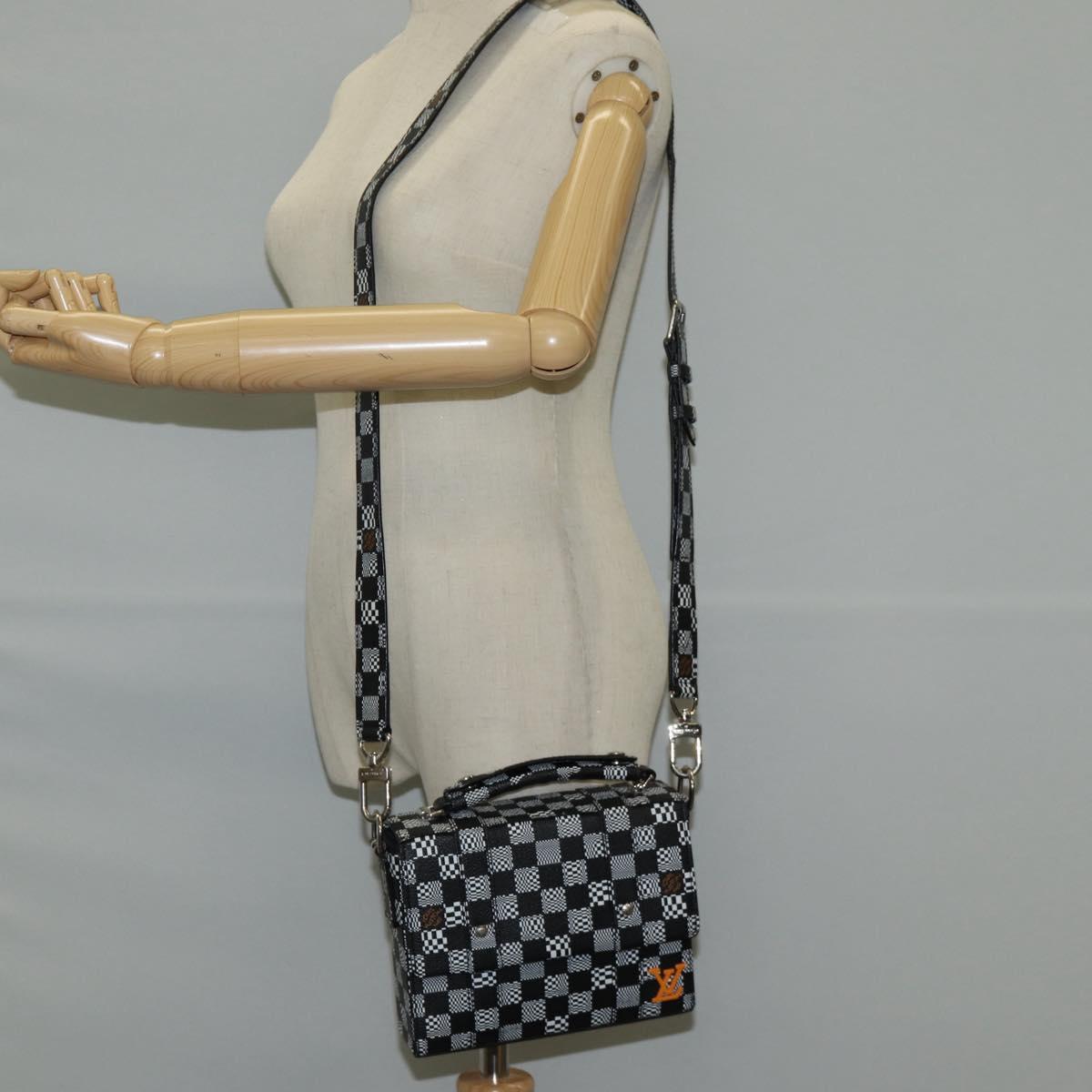 LOUIS VUITTON Damier Distorted Flap Soft Trunk Messenger Bag N50032 Auth 122429M