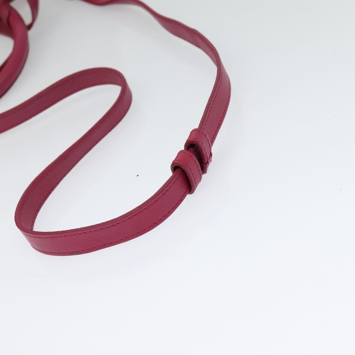 SAINT LAURENT Petit Cabas Hand Bag Leather 2way Pink Gold 311210 Auth 122446