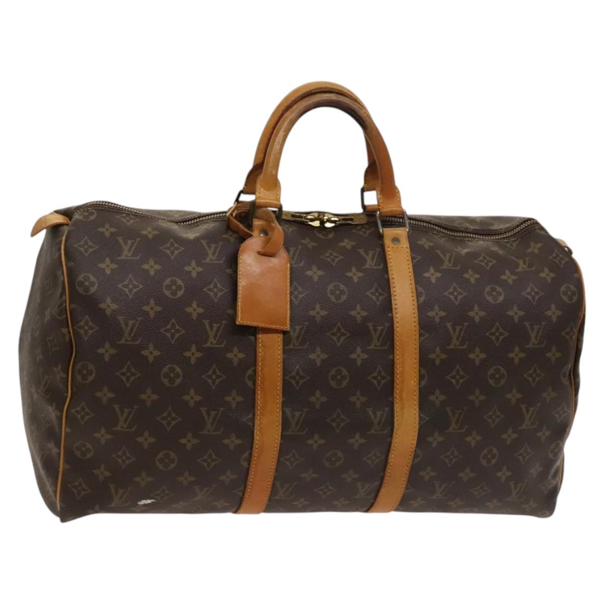 LOUIS VUITTON Monogram Keepall 50 Boston Bag M41426 LV Auth 122460