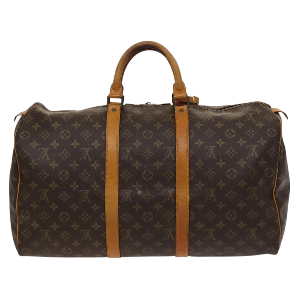 LOUIS VUITTON Monogram Keepall 50 Boston Bag M41426 LV Auth 122460