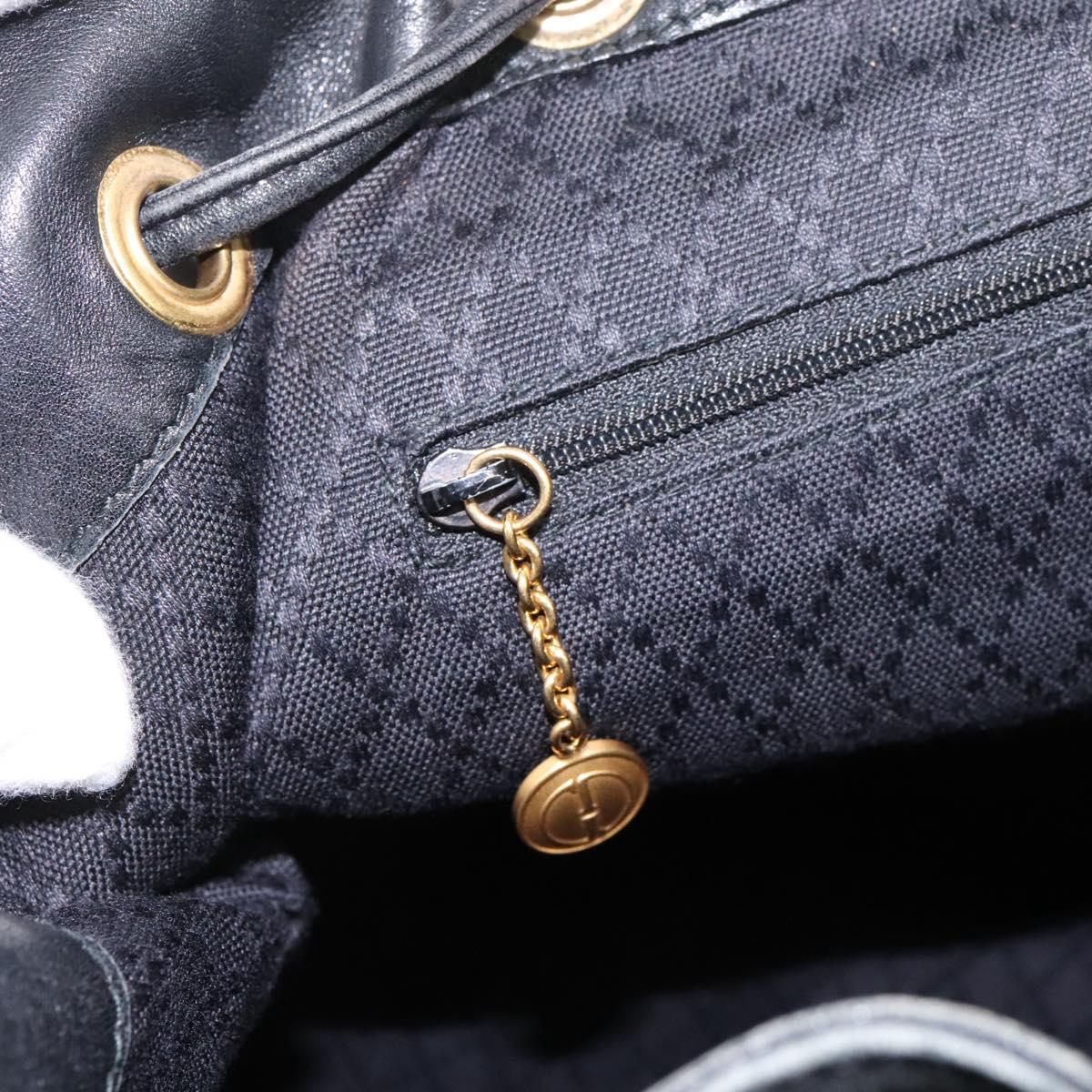 GUCCI Bamboo Backpack Leather Black Gold 003 2058 0016 Auth 122470